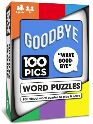 100 PICS Rebus Word Puzzles - Family Flash Card Games, Pocket Puzzles For Kids And Adults