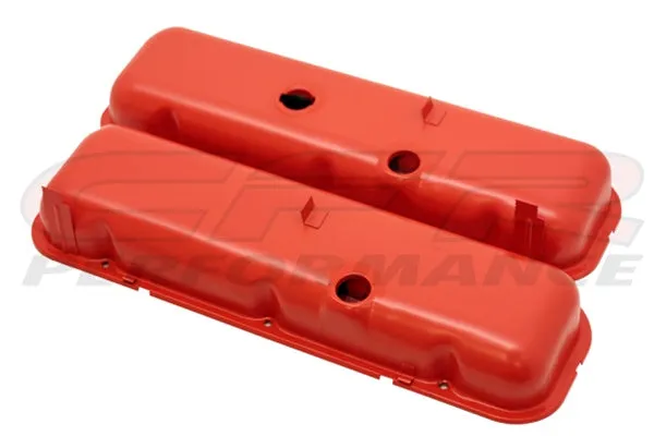 1965-72 CHEVY BIG BLOCK 396-427-454 TALL OEM STYLE STEEL VALVE COVERS - ORANGE