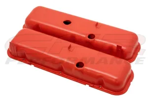 1965-72 CHEVY BIG BLOCK 396-427-454 TALL OEM STYLE STEEL VALVE COVERS - ORANGE