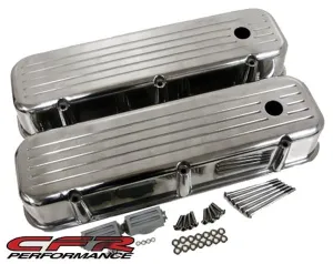 1965-95 CHEVY BIG BLOCK 396-427-454-502 TALL POLISHED ALUMINUM VALVE COVERS - BALL MILLED