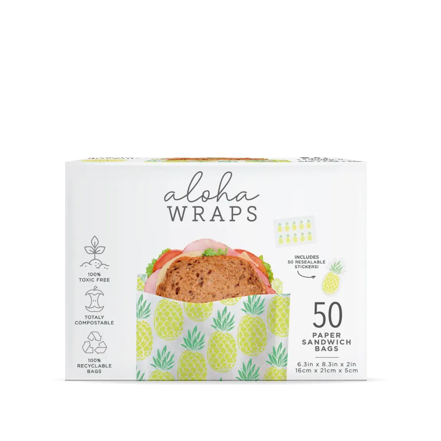 Aloha Wraps Juicy Pineapple Sandwich Bags