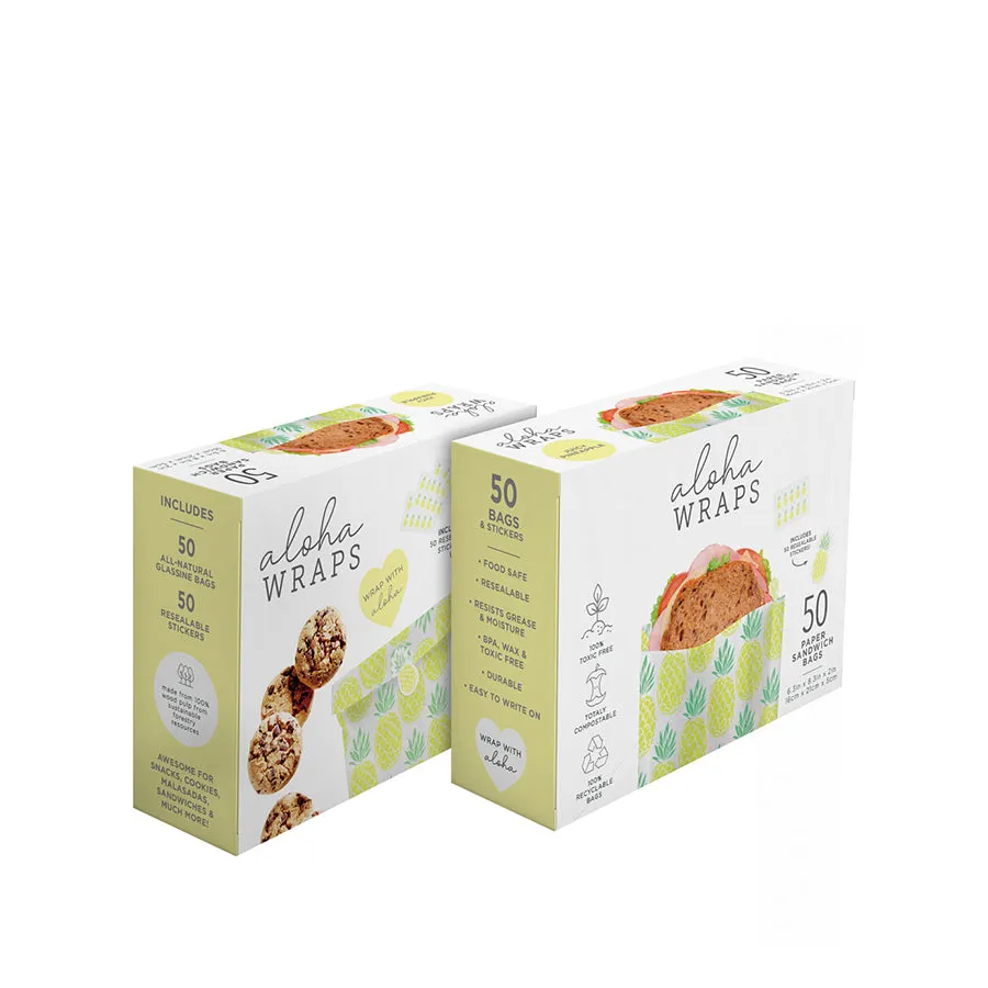 Aloha Wraps Juicy Pineapple Sandwich Bags