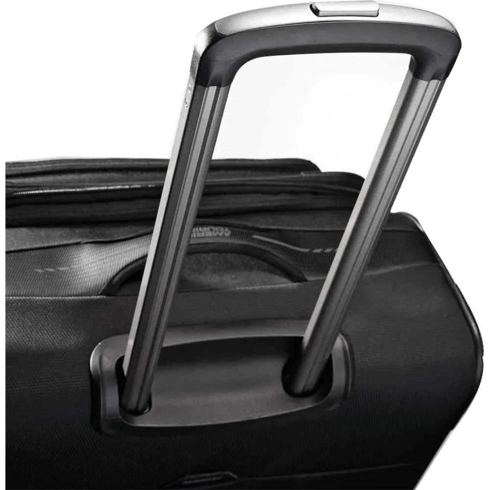 American Tourister 25" Zoom Spinner Expandable Luggage Black Pillow & Headphones