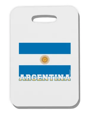 Argentina Flag Thick Plastic Luggage Tag