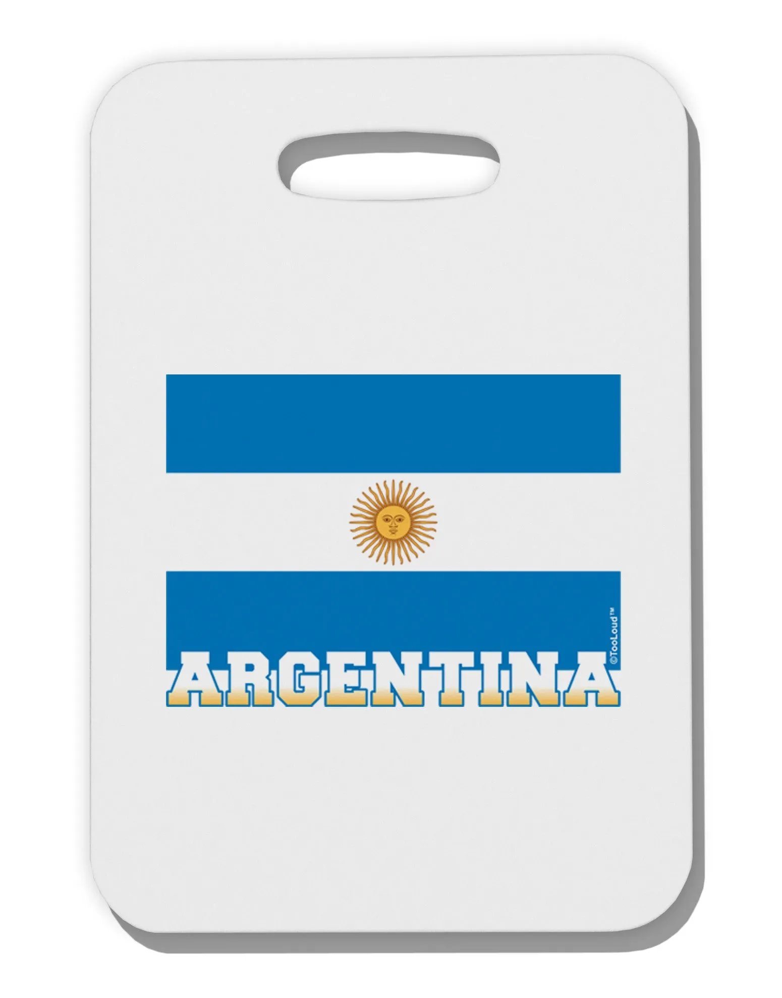 Argentina Flag Thick Plastic Luggage Tag