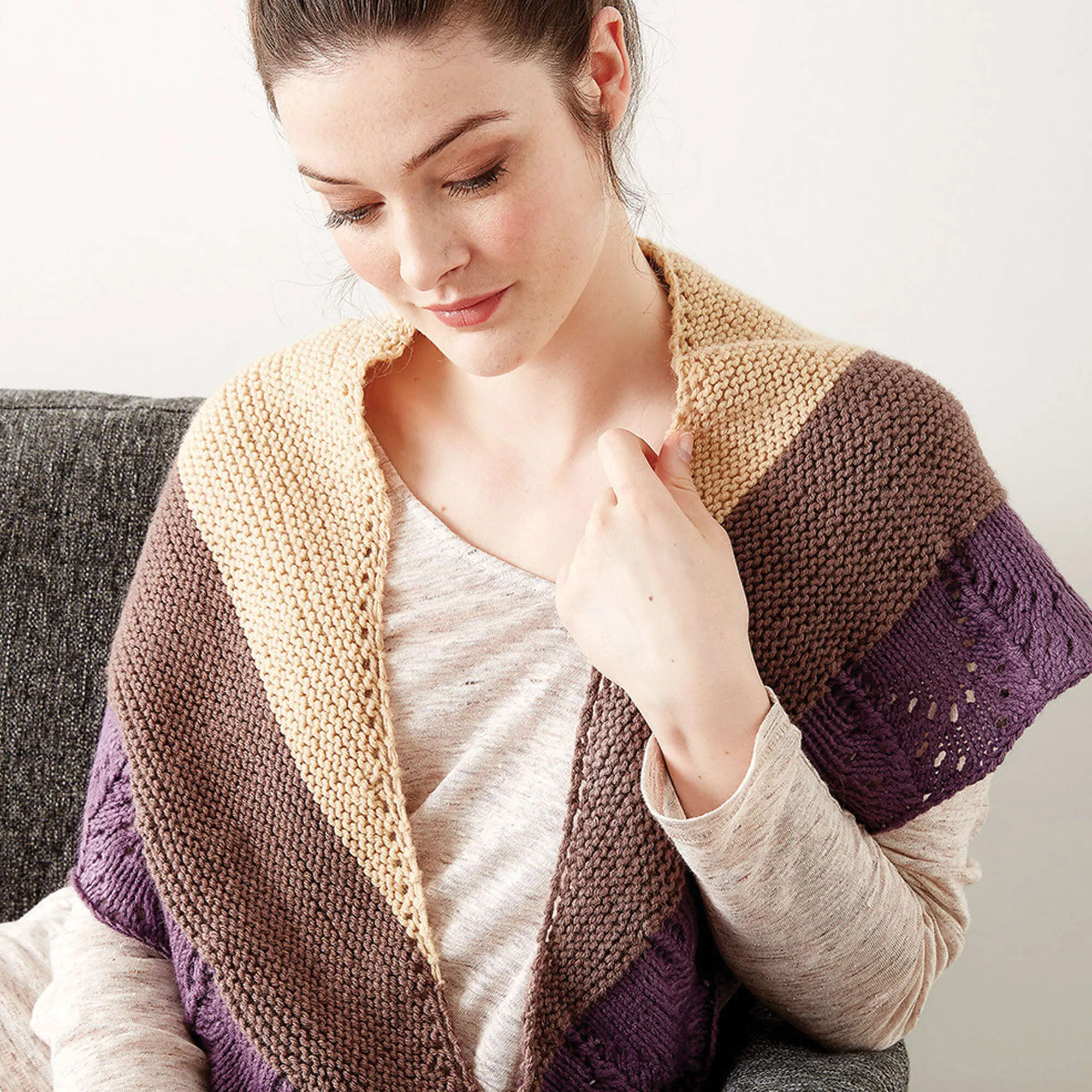 Bernat Knit Comfort Shawl
