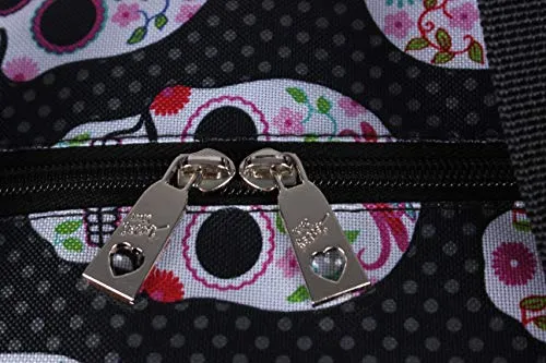 Betsey Johnson Luggage Designer Pattern Suitcase Wheeled Duffel Carry On Bag (Paris Love) (One