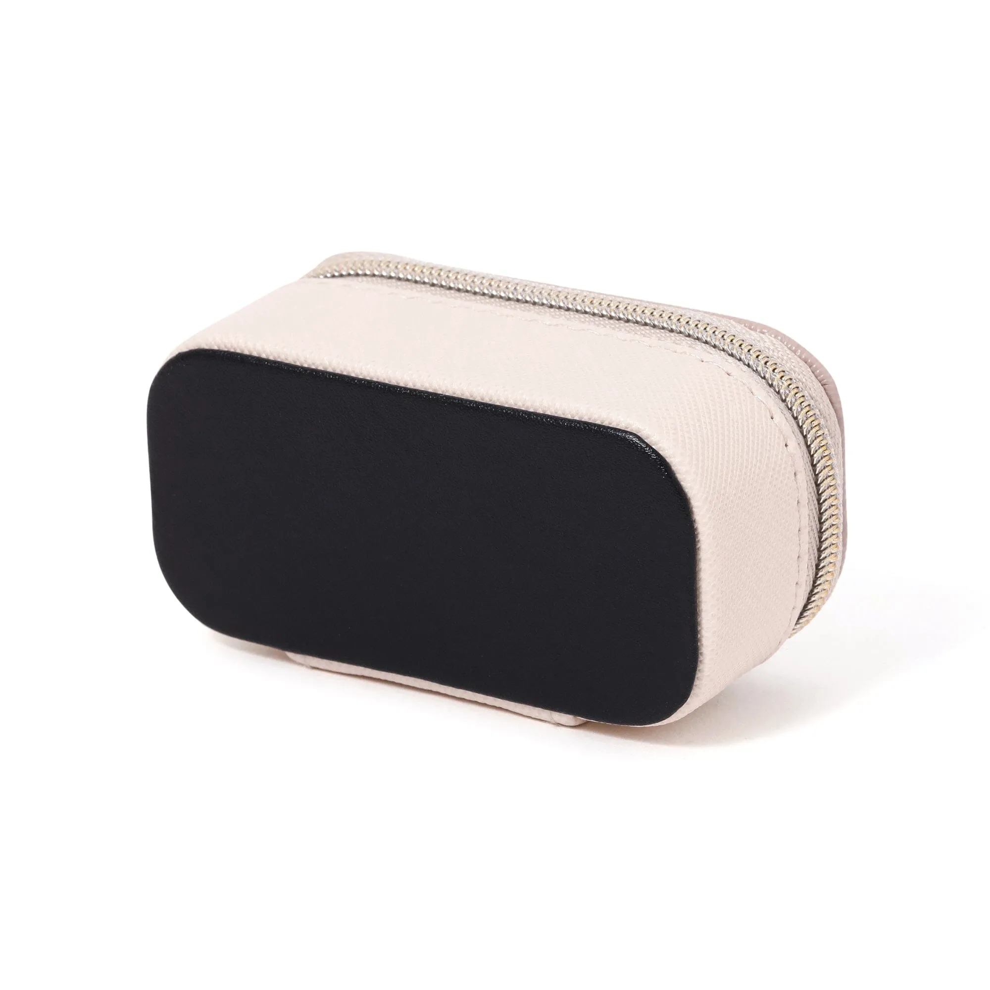 Bicolor Mini Travel Jewelry Box  Ivory