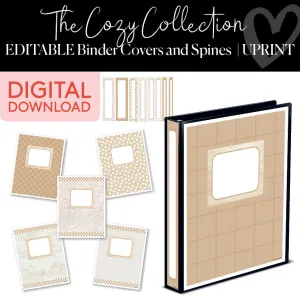 Binder Covers and Spines | Cozy | Printable Classroom Decor | Schoolgirl Style