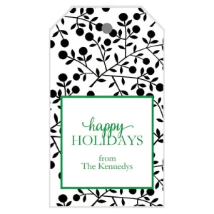 Black Berries Holiday Gift Tags