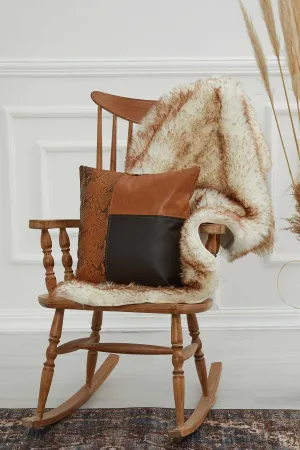 Boho Decorative Throw Pillow Covers and Cases, Cushion Covers Vintage Velvet & Golden Faux Leather Patchwork Pillow Cover,K-223