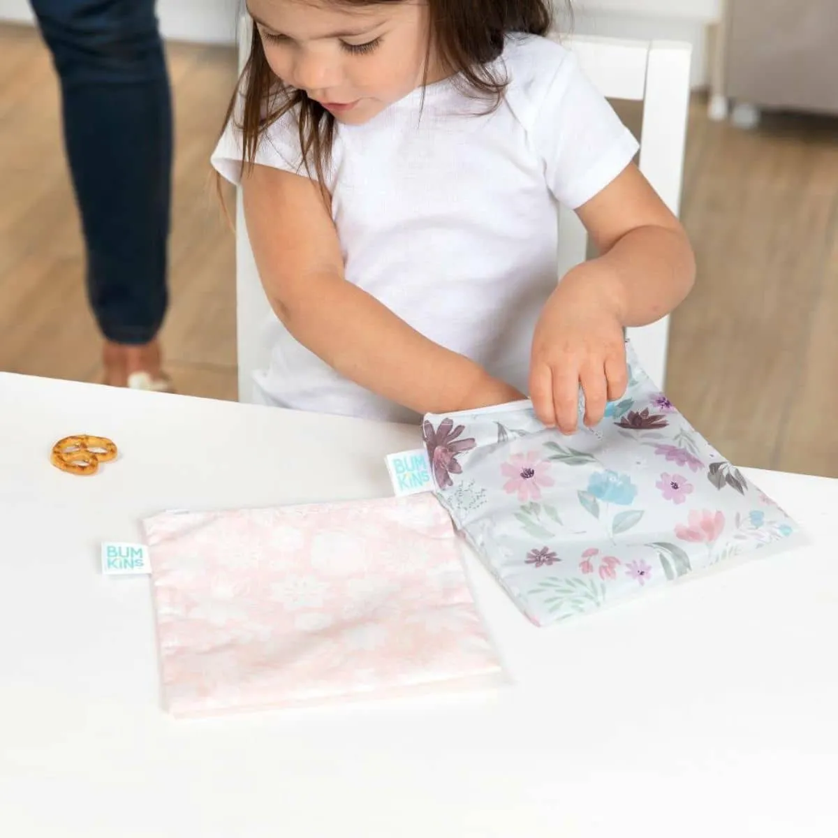 Bumkins Large Snack Bags - Floral and Lace