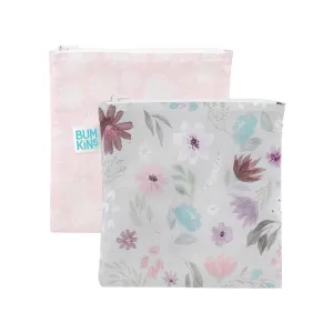 Bumkins Large Snack Bags - Floral and Lace