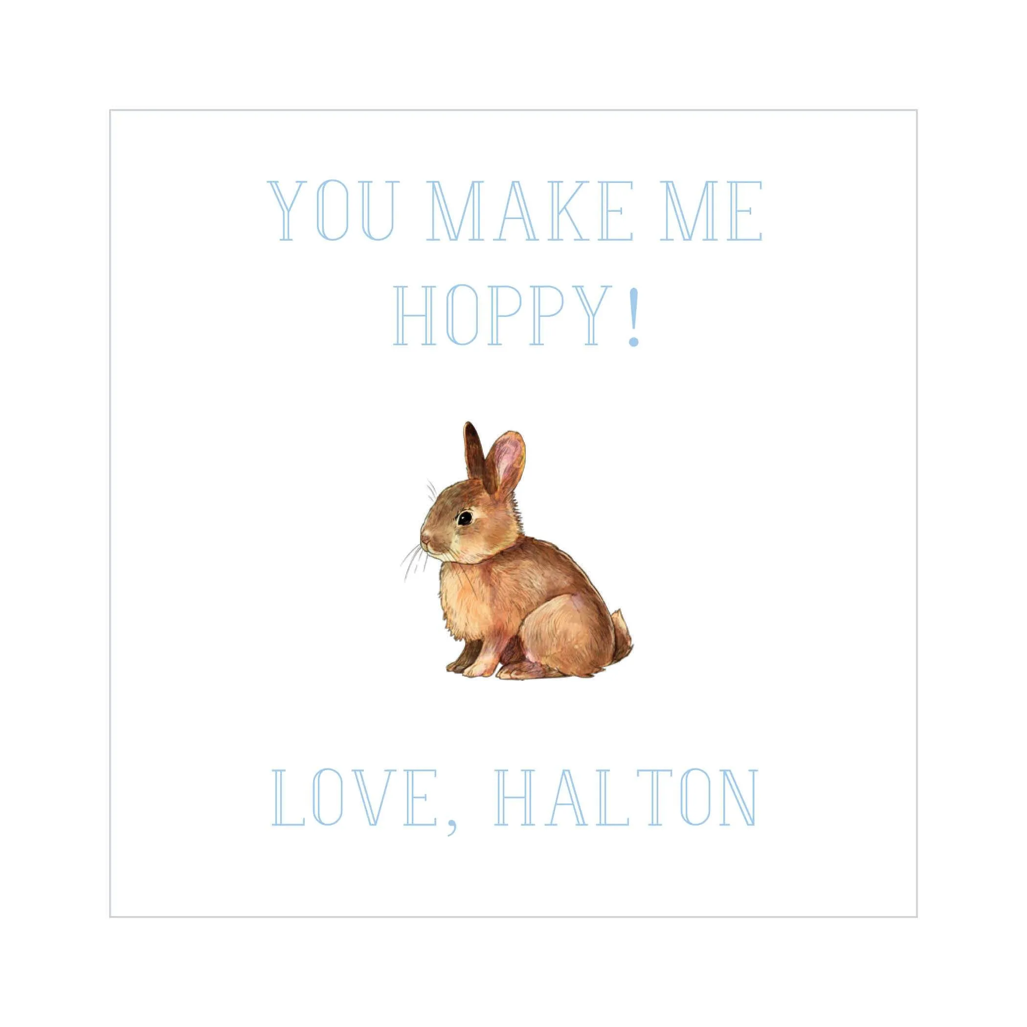 Bunny- Blue Valentine's Tags
