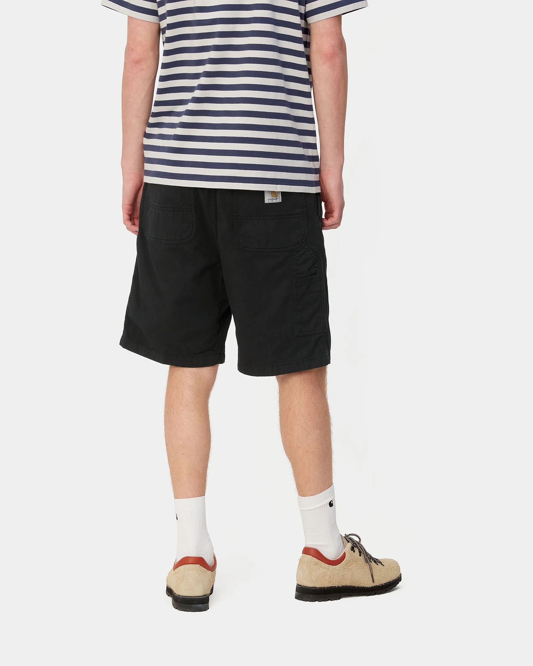 Carhartt WIP Flint Shorts - Black Garment Dyed