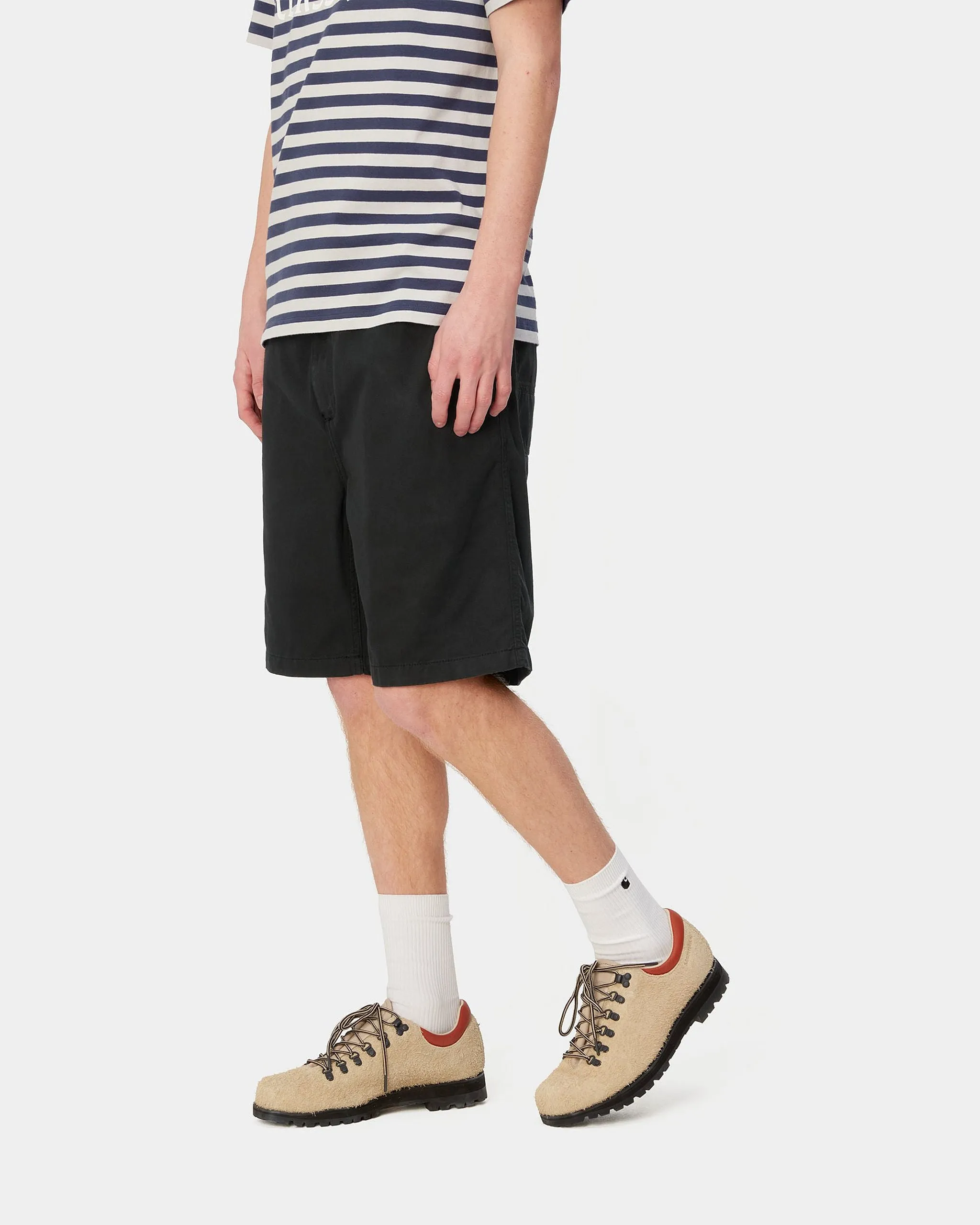 Carhartt WIP Flint Shorts - Black Garment Dyed
