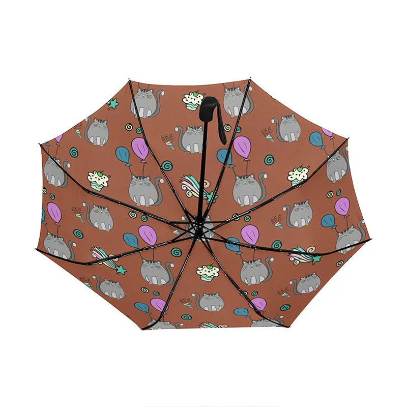 Cat Lover Anti-UV Automatic Umbrella