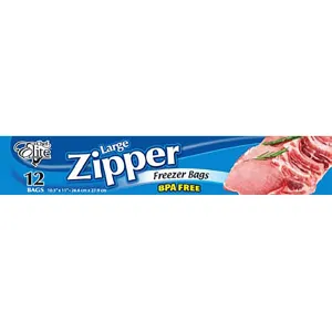 Chef Elite 12 Zipper Freezer Bags 10.5x11in