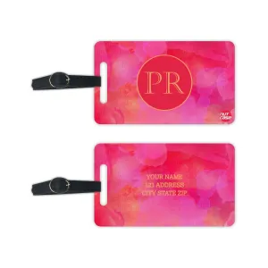 Custom Monogrammed Travel Tags Set of 2 Identification Luggage
