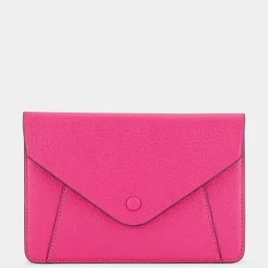 Envelope Passport Holder in Pink Capra