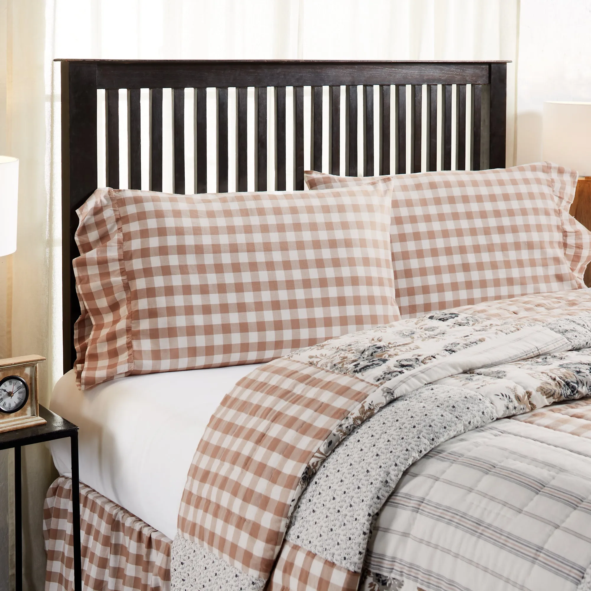 Farmhouse Pillow Case Set of 2 Annie Buffalo Check Bedroom Decor VHC Brands