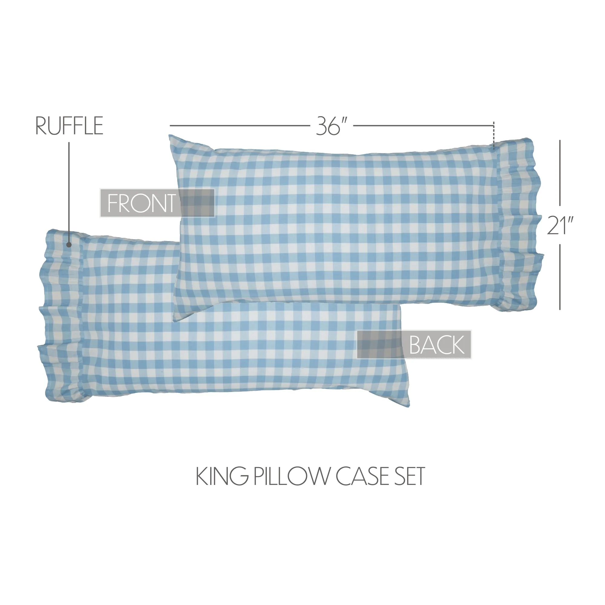 Farmhouse Pillow Case Set of 2 Annie Buffalo Check Bedroom Decor VHC Brands