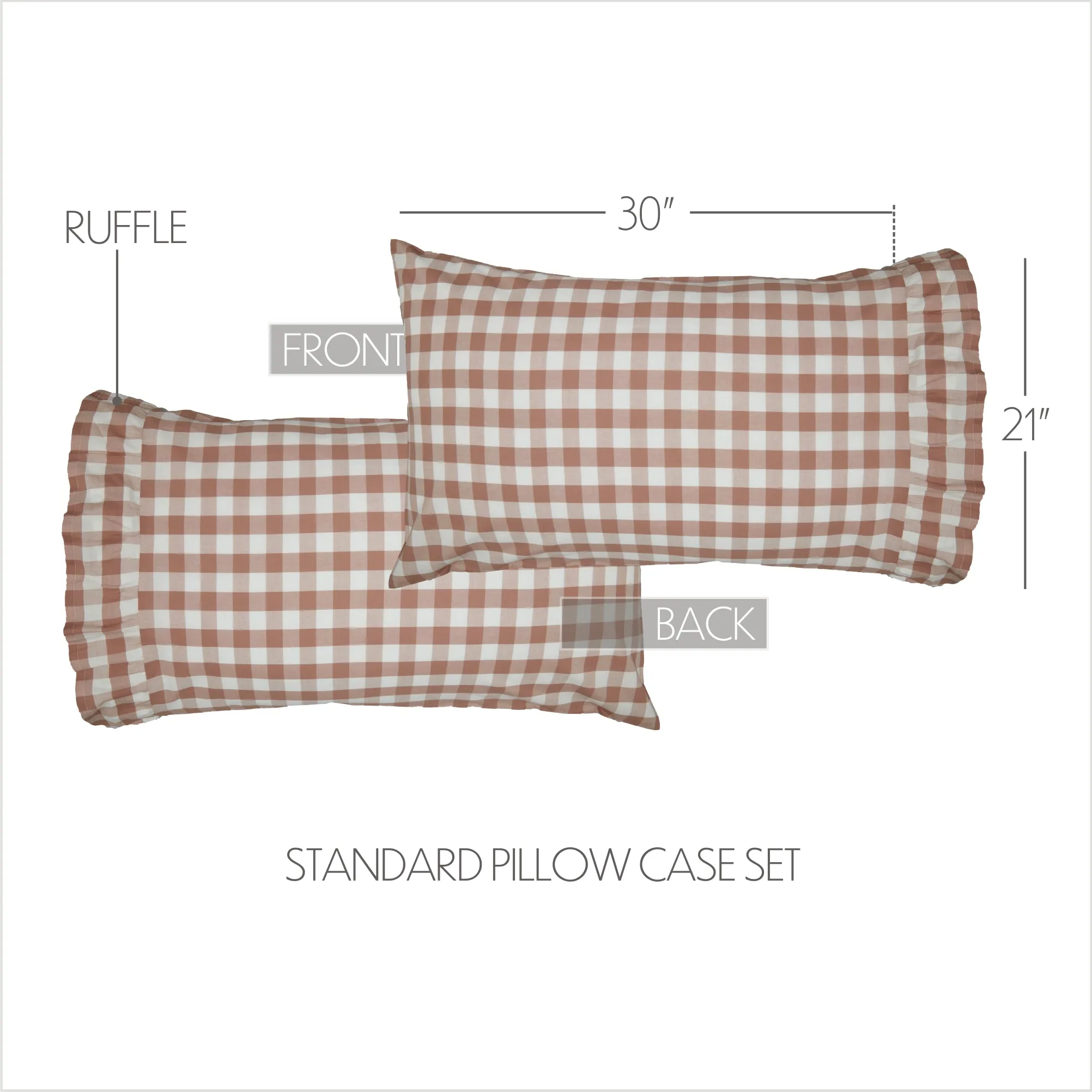 Farmhouse Pillow Case Set of 2 Annie Buffalo Check Bedroom Decor VHC Brands