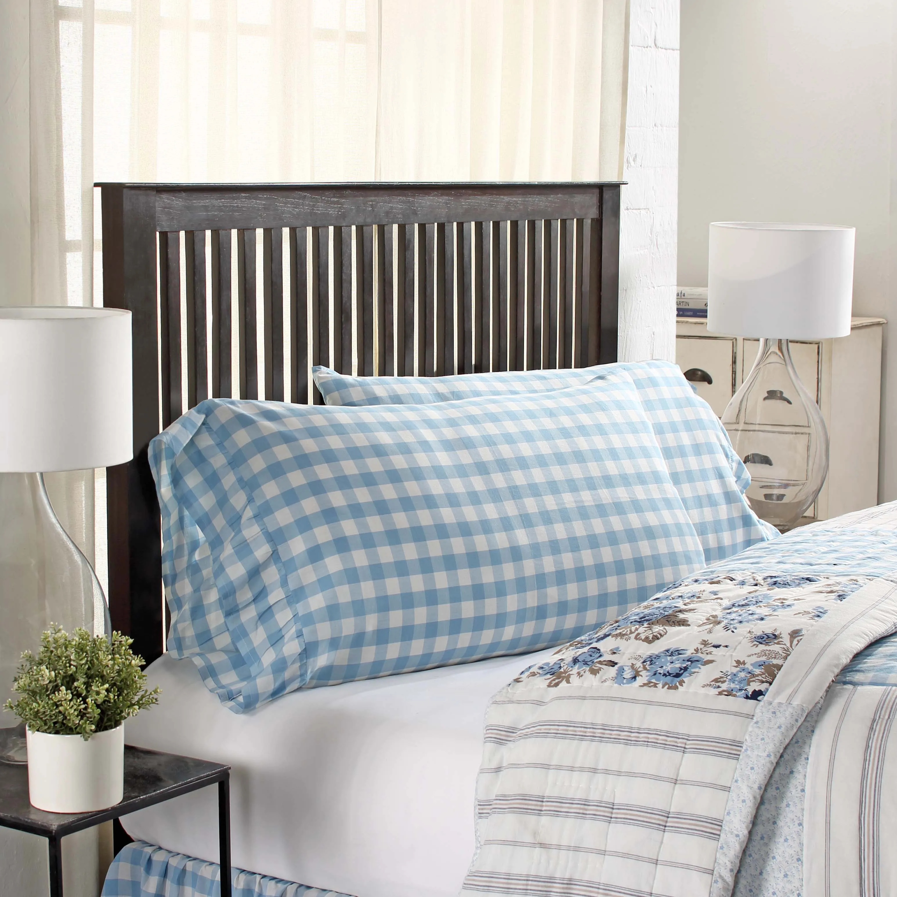 Farmhouse Pillow Case Set of 2 Annie Buffalo Check Bedroom Decor VHC Brands