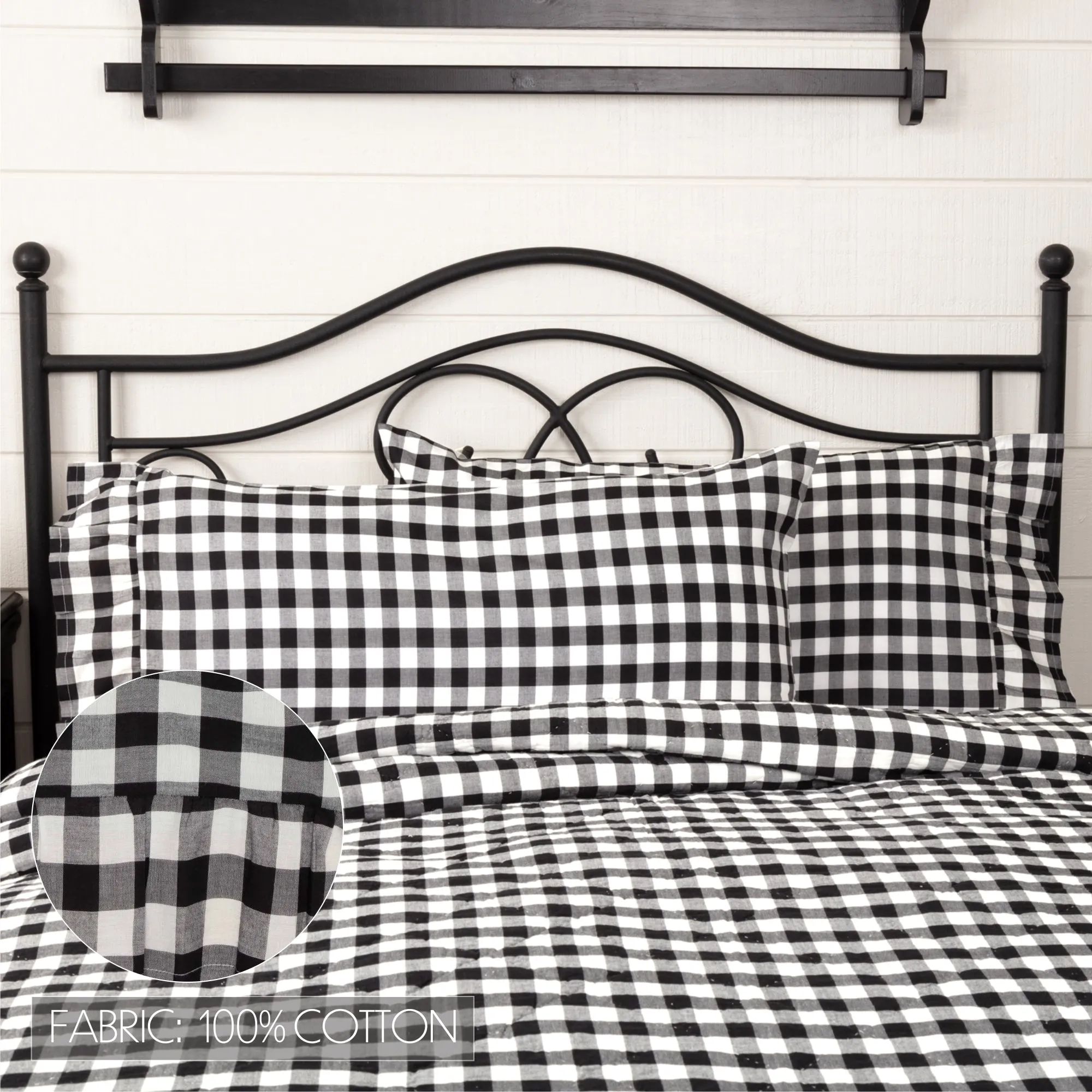 Farmhouse Pillow Case Set of 2 Annie Buffalo Check Bedroom Decor VHC Brands