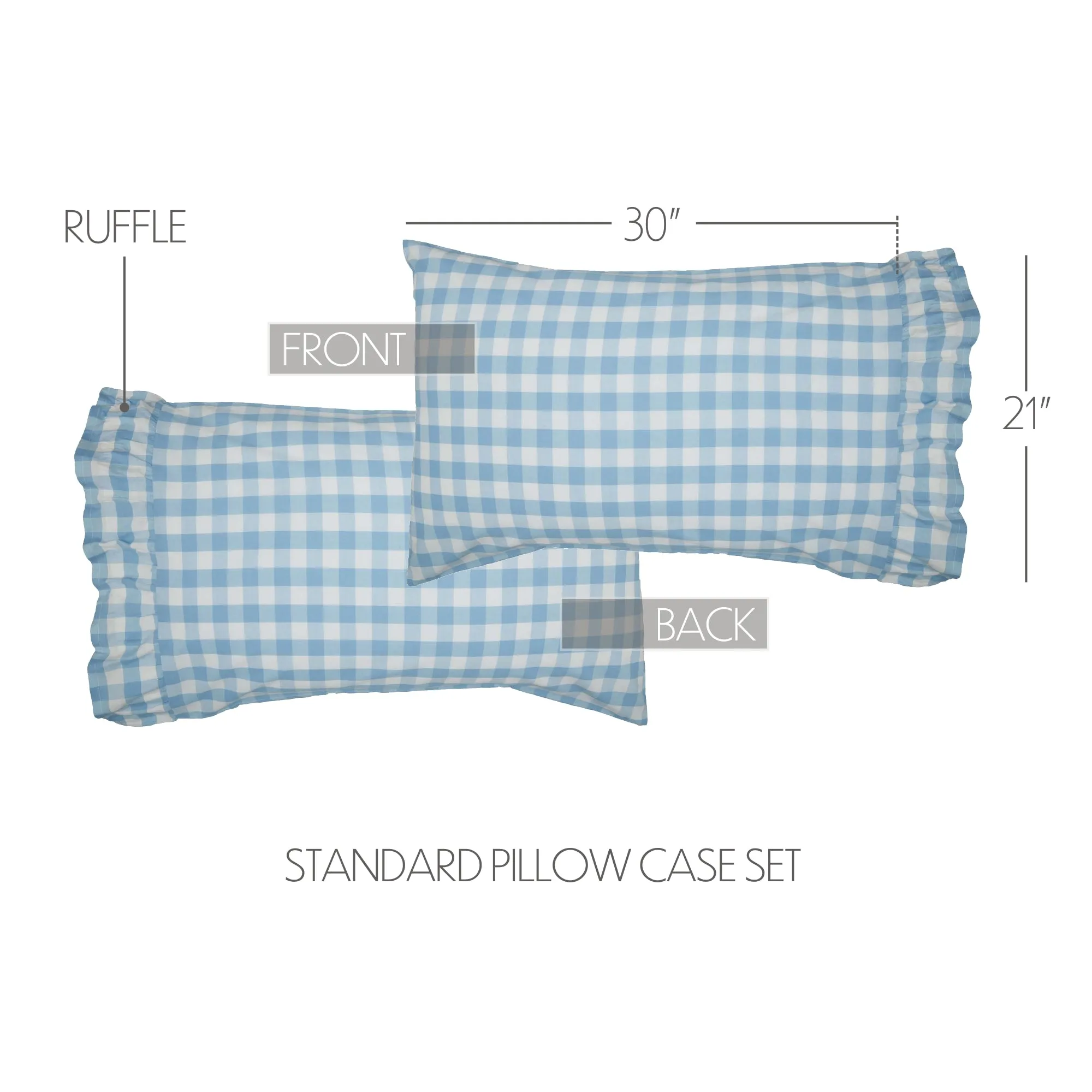 Farmhouse Pillow Case Set of 2 Annie Buffalo Check Bedroom Decor VHC Brands