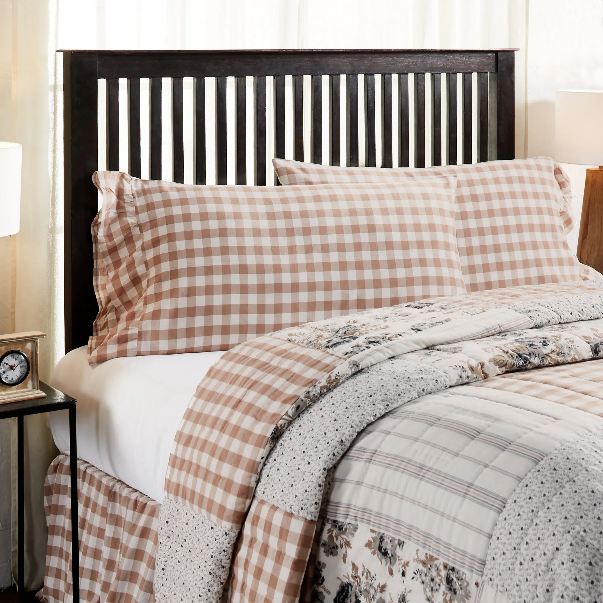 Farmhouse Pillow Case Set of 2 Annie Buffalo Check Bedroom Decor VHC Brands