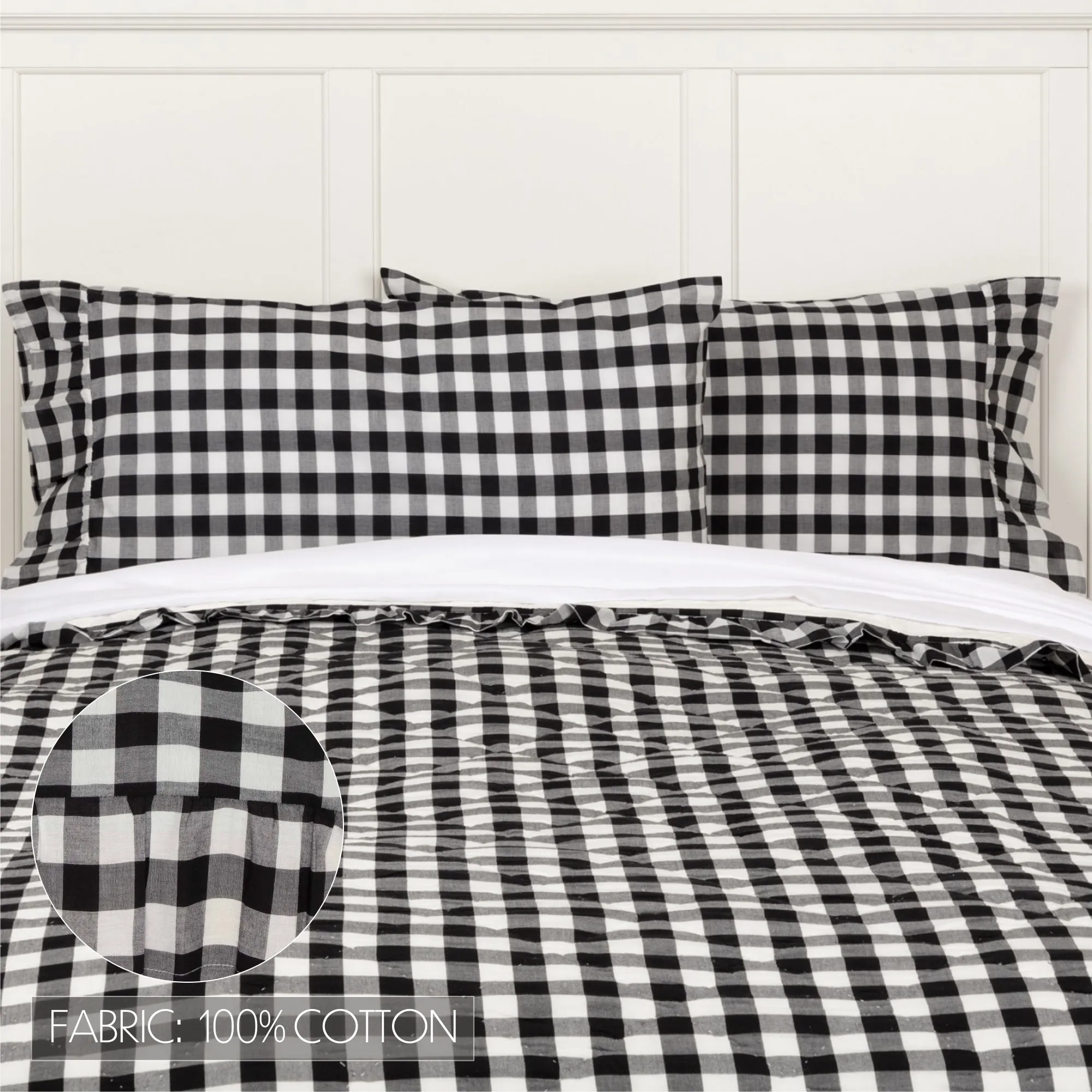 Farmhouse Pillow Case Set of 2 Annie Buffalo Check Bedroom Decor VHC Brands