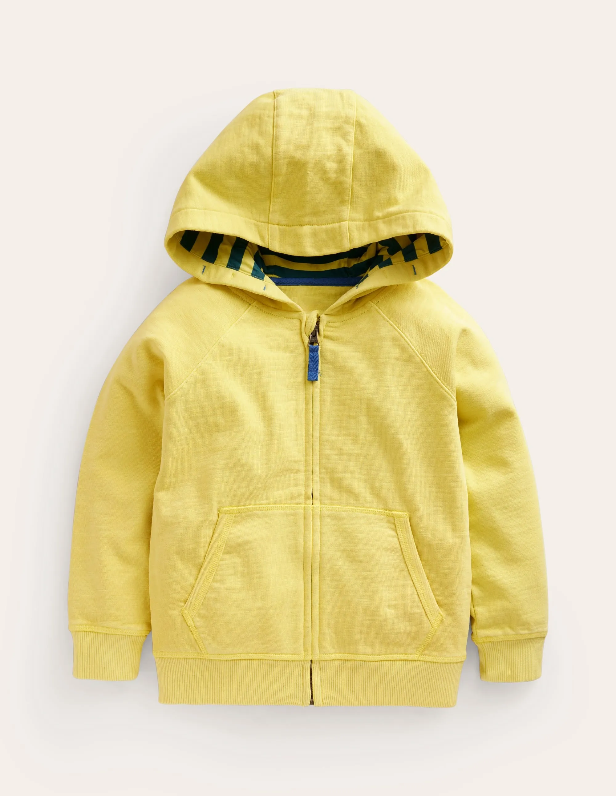 Garment Dye Zip-Through Hoodie-Zest Yellow