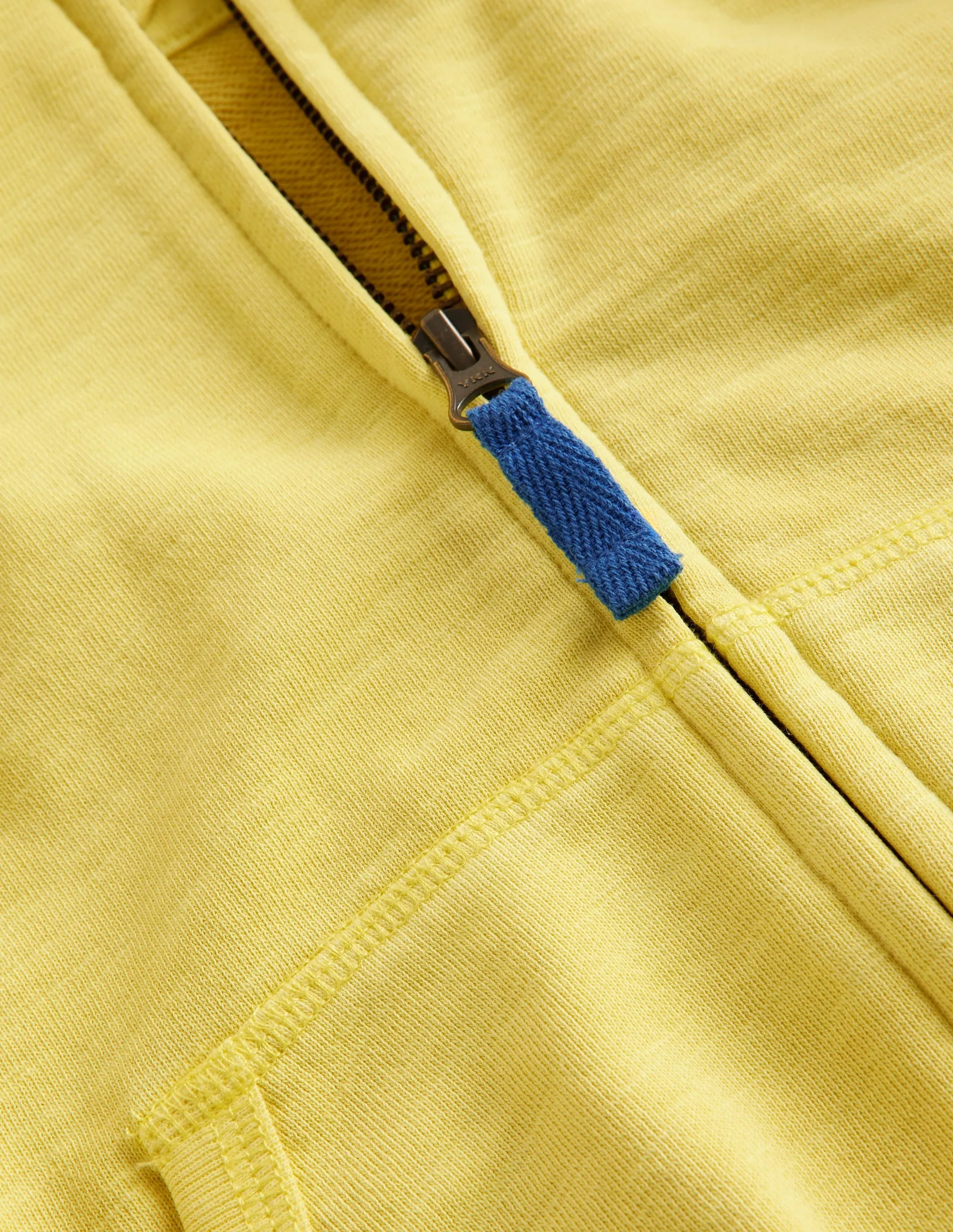 Garment Dye Zip-Through Hoodie-Zest Yellow