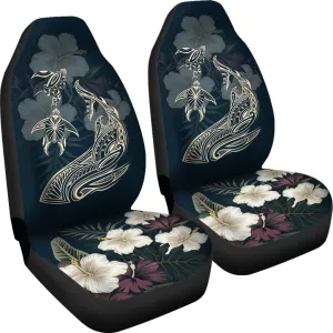 Hawaii Tropical Hibiscus Turtle Shark Aumakua Car Seat Covers Lucas Style Blue