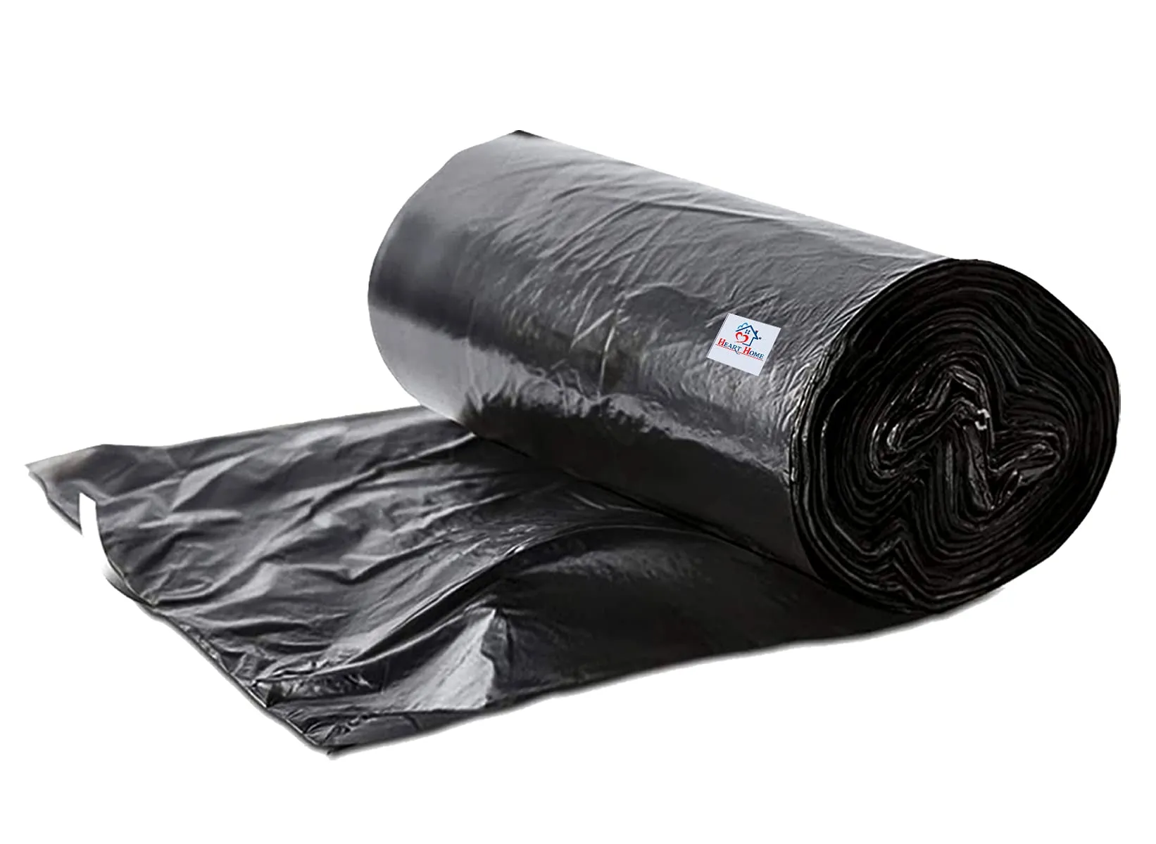 Heart Home Small 300 Garbage Bags/Dustbin Bags, 17x19 Inches (Black)-HS41HEARTHH24019