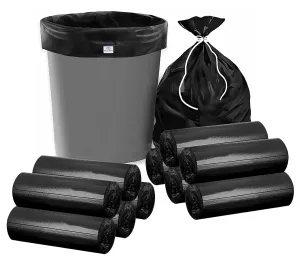 Heart Home Small 300 Garbage Bags/Dustbin Bags, 17x19 Inches (Black)-HS41HEARTHH24019