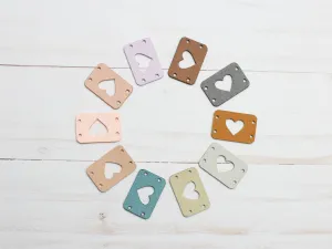 Heart | Horizontal Tags Faux Leather