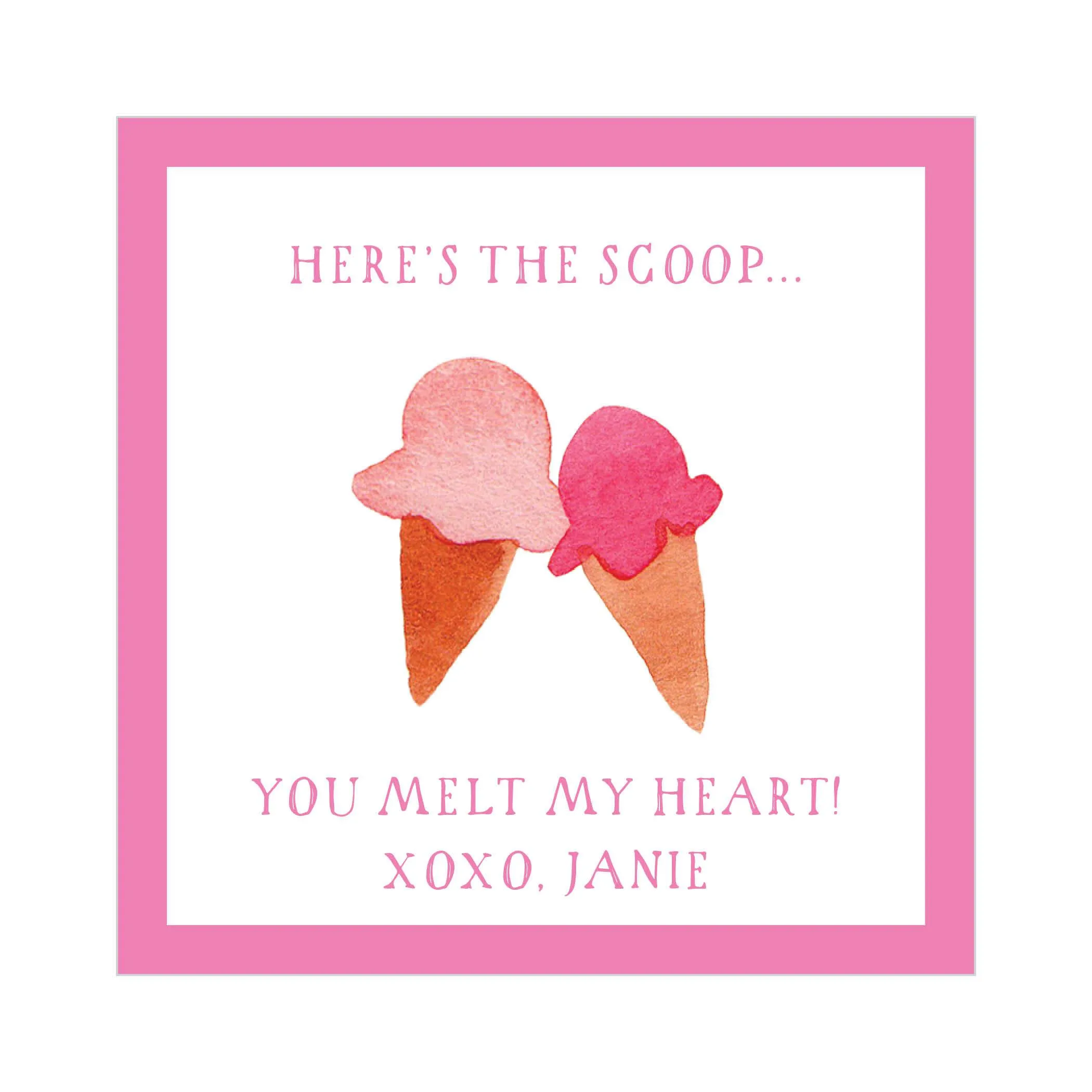 Icecream Valentine's Tags