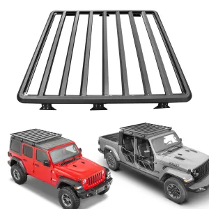 Jeep Roof Rack Cargo Carrier 63 x 55 Inch Rooftop Basket for 2018-Later JL JT