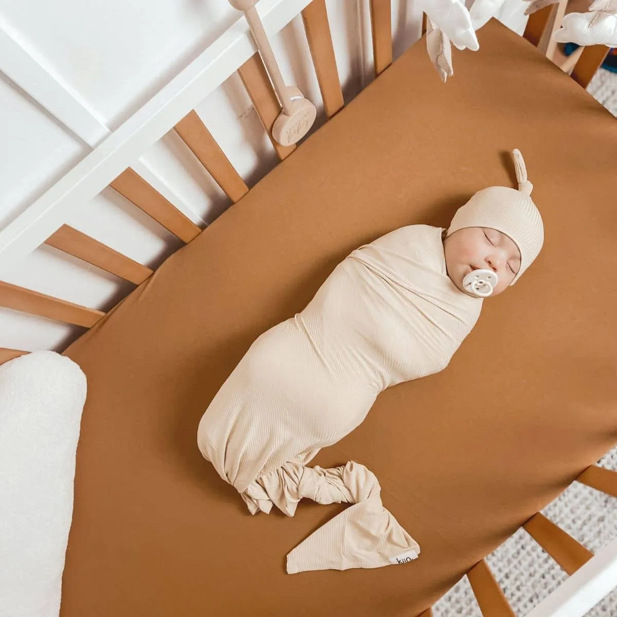 Kiin Baby Bamboo Stretch Swaddle - Caramel