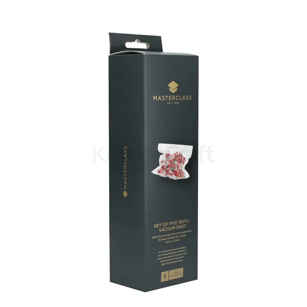 Kitchen Craft Master Class Reusable Food Vaccum Sealer Bags (Pack of 5)