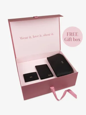 Leather Gift Set Black