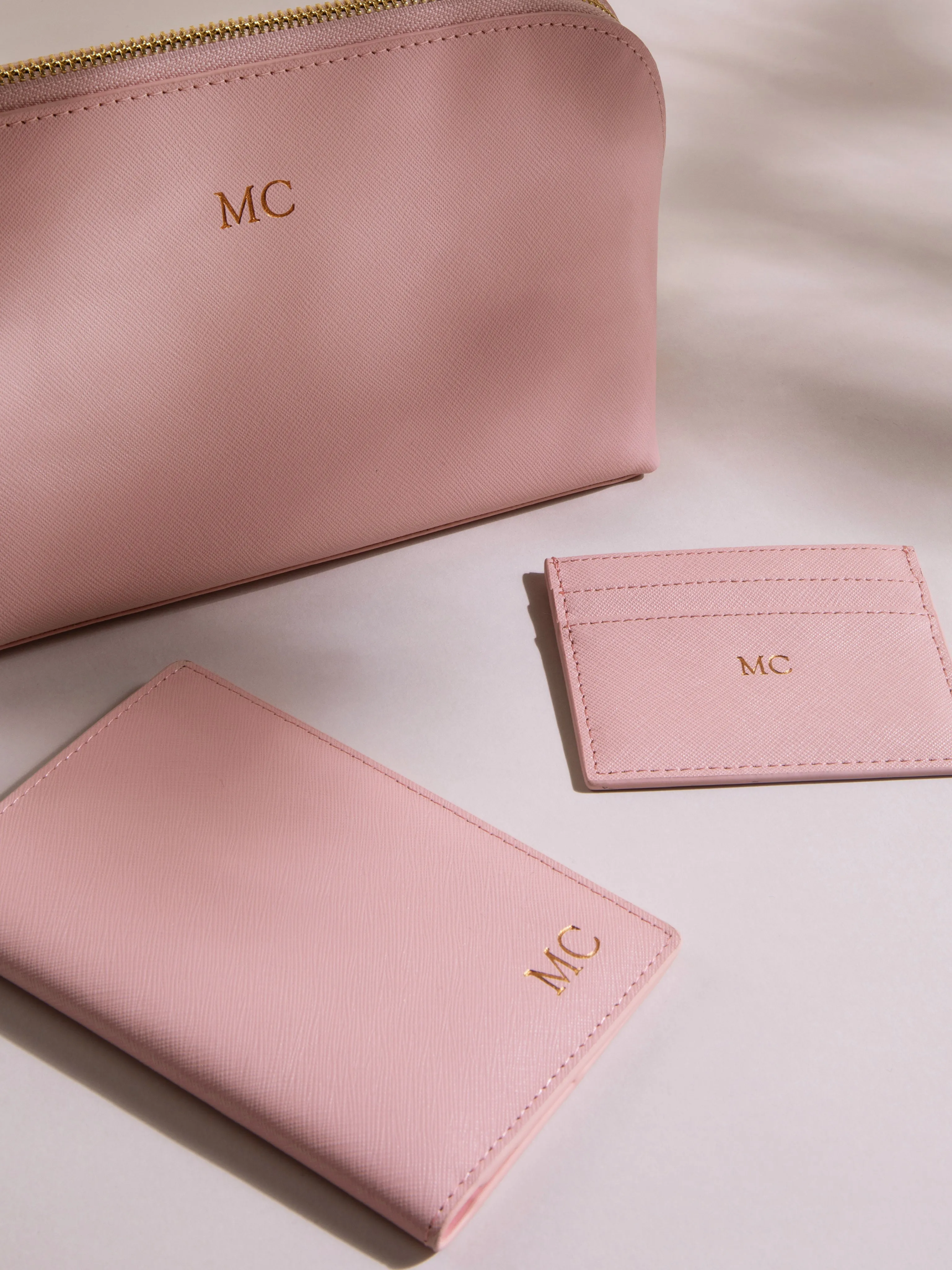 Leather Gift Set Pink