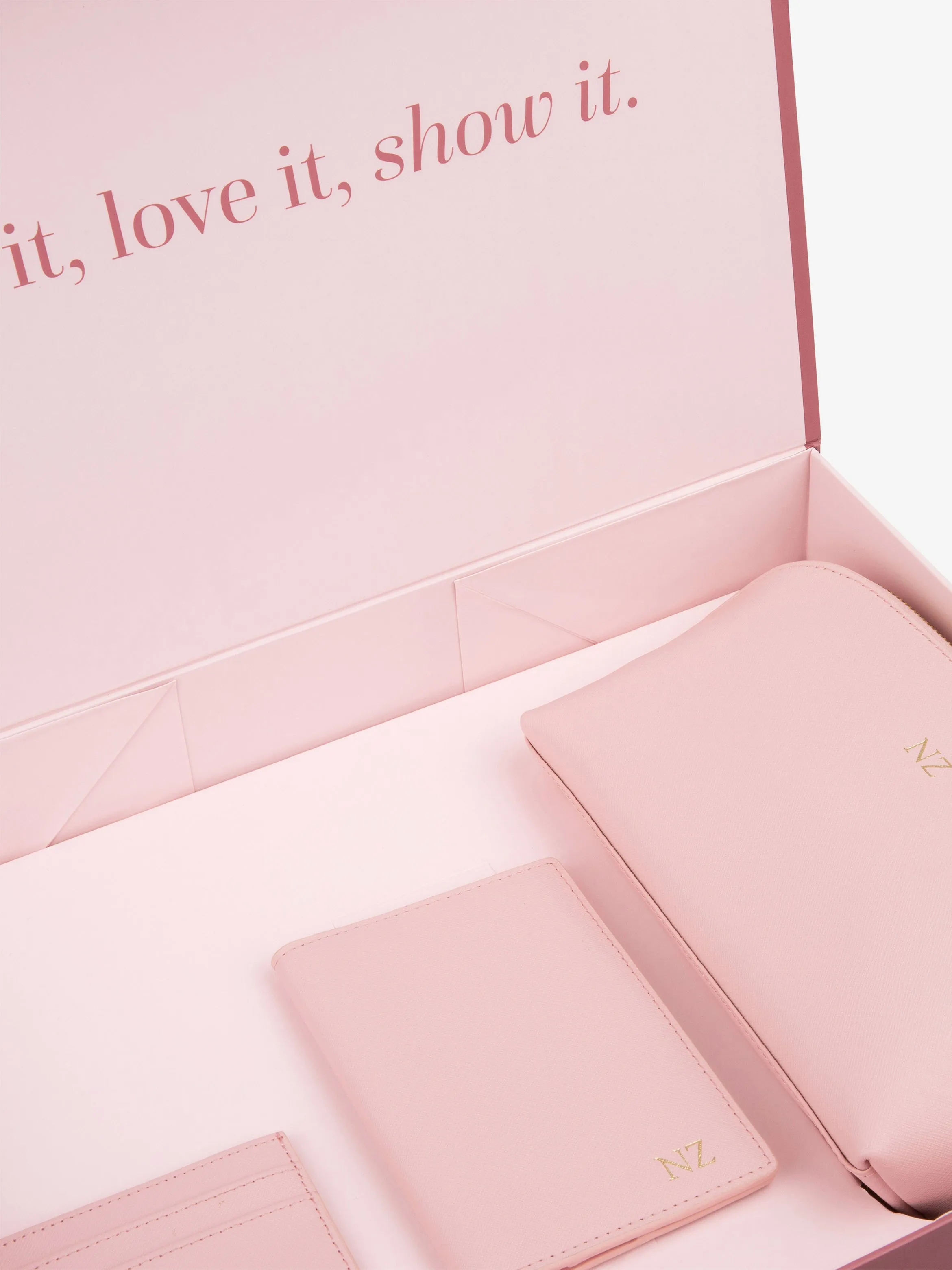 Leather Gift Set Pink