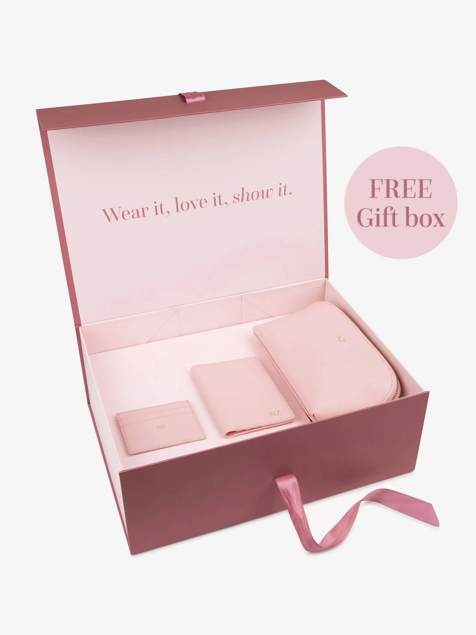 Leather Gift Set Pink