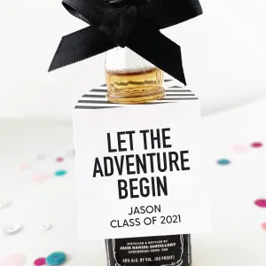 Let the Adventure Begin Graduation Party Favor Tags
