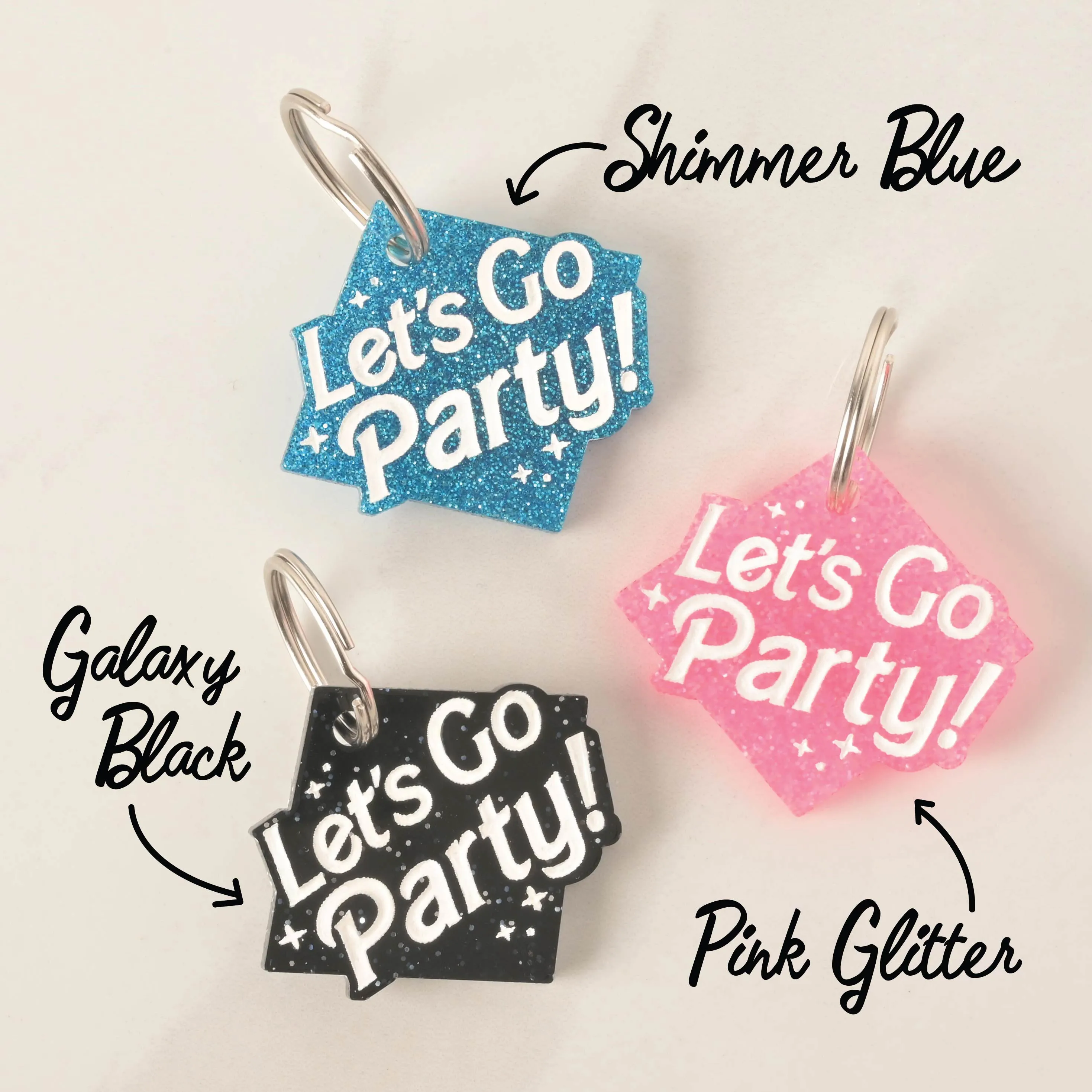 Let's Go Party Personalized Pet Tag