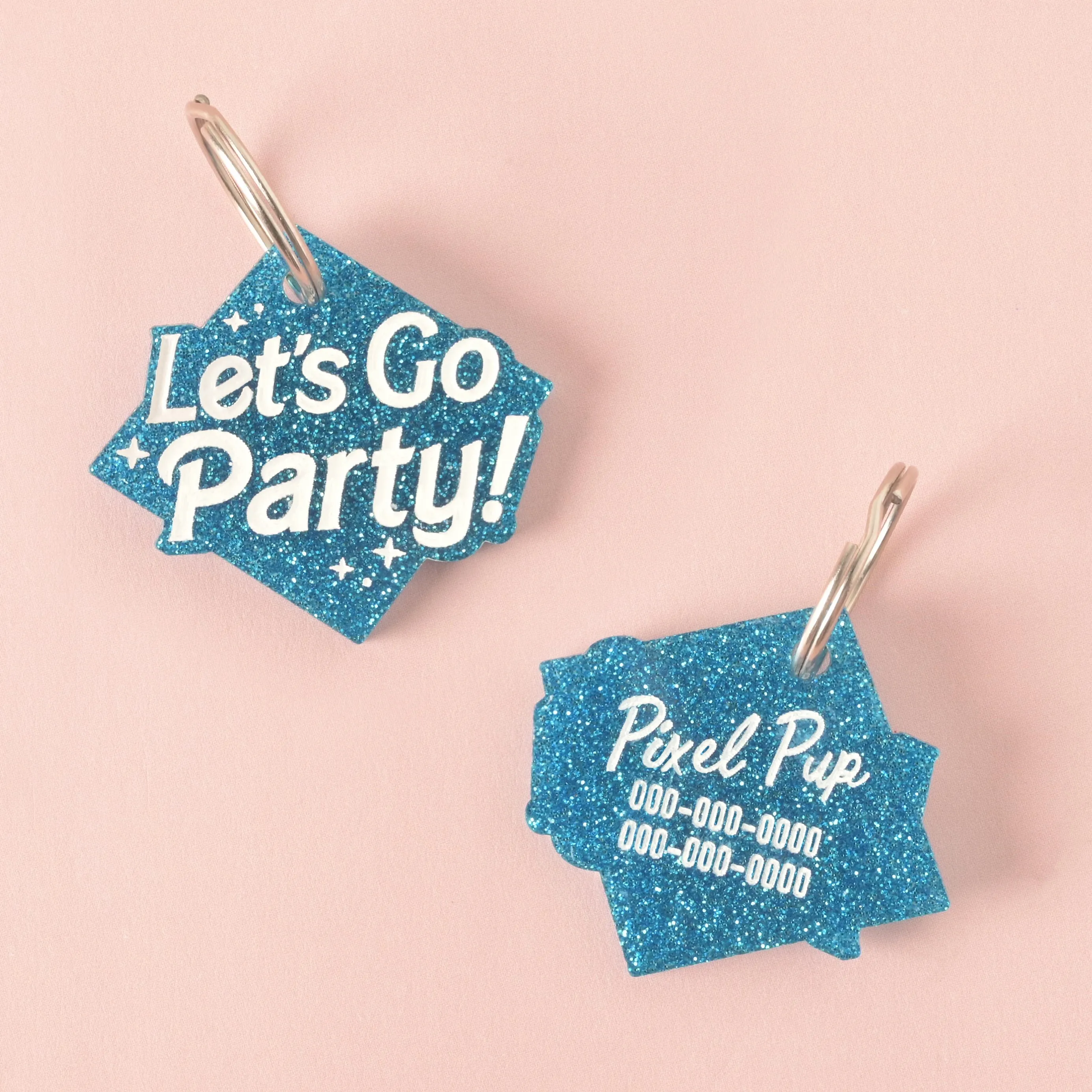 Let's Go Party Personalized Pet Tag