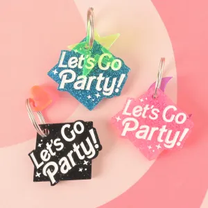 Let's Go Party Personalized Pet Tag